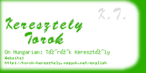 keresztely torok business card